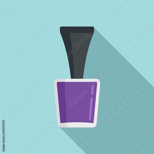 Manicurist polish bottle icon. Flat illustration of manicurist polish bottle vector icon for web design