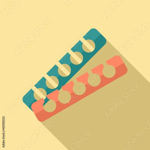 Manicurist polish nail stand icon. Flat illustration of manicurist polish nail stand vector icon for web design