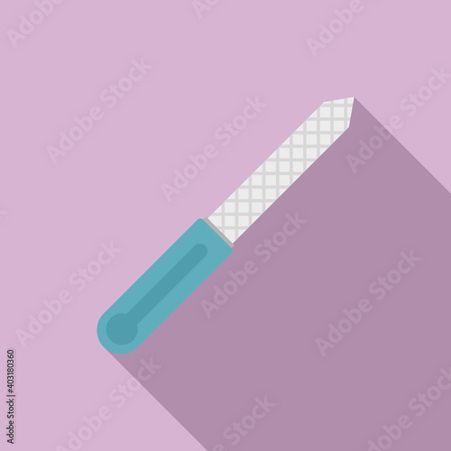 Manicurist nail chisel icon. Flat illustration of manicurist nail chisel vector icon for web design