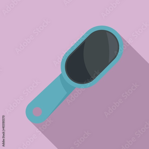 Manicurist handle sandpaper icon. Flat illustration of manicurist handle sandpaper vector icon for web design