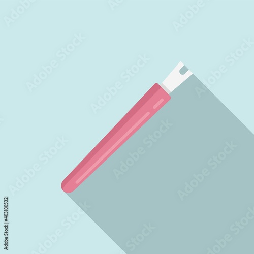 Polish manicurist tool icon. Flat illustration of polish manicurist tool vector icon for web design