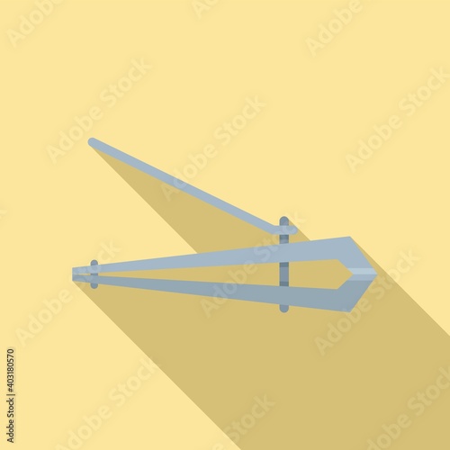 Polish nail cutter icon. Flat illustration of polish nail cutter vector icon for web design