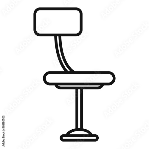 Manicurist chair icon. Outline manicurist chair vector icon for web design isolated on white background