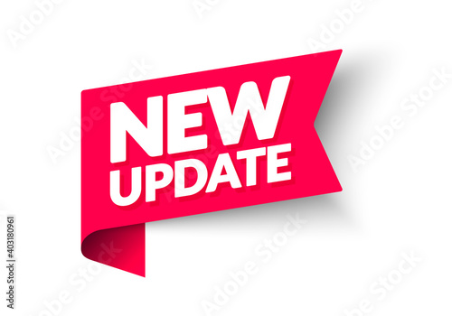 Vector Illustration New Update Flag Label