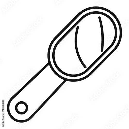 Manicurist handle sandpaper icon. Outline manicurist handle sandpaper vector icon for web design isolated on white background