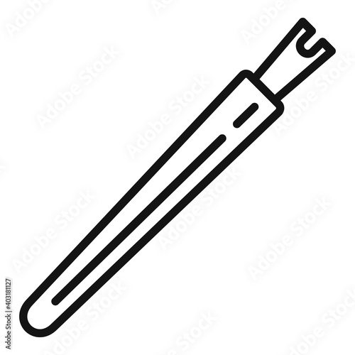 Polish manicurist tool icon. Outline polish manicurist tool vector icon for web design isolated on white background