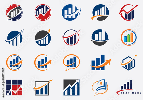 Finance and Accounting Logo Design Set Vector Template