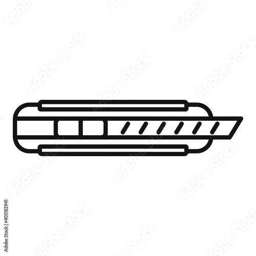 Cutter metal icon. Outline cutter metal vector icon for web design isolated on white background