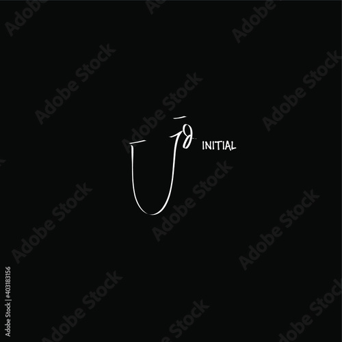 Initial JD beauty monogram and elegant logo design