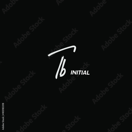 Initial TB beauty monogram and elegant logo design