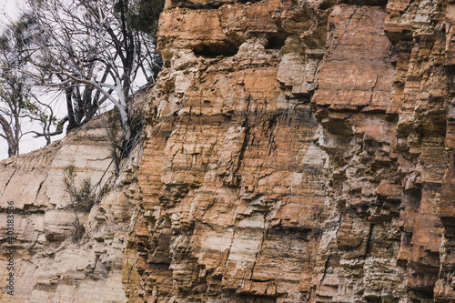 wild Tasmanian landscape during a hike to Fossil Cove with interesting rock formations