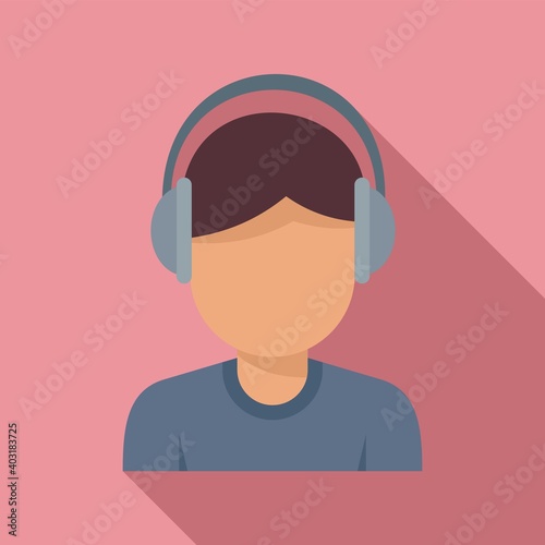 Cameraman icon. Flat illustration of cameraman vector icon for web design
