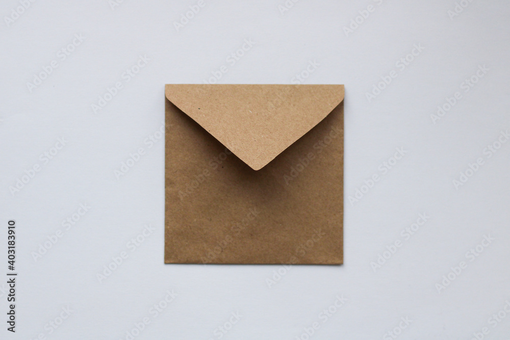 square envelope on white background square envelope on white background