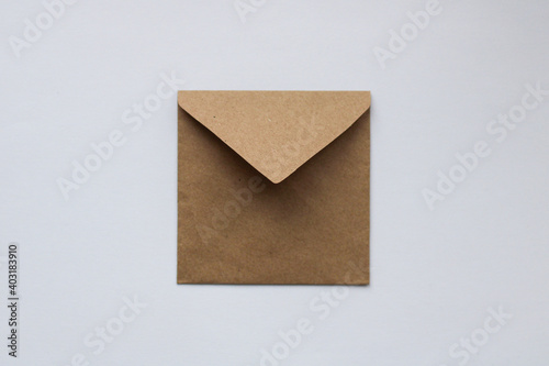 square envelope on white background