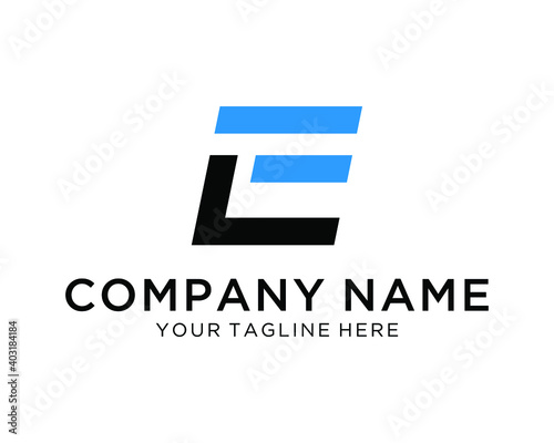 initial letter logo EL, LE logo design vector template on a black and white background.