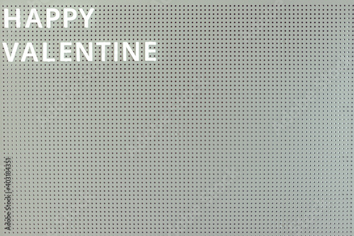 Announce pegboard with text Happy Valentine in concept of love and Valentine.
