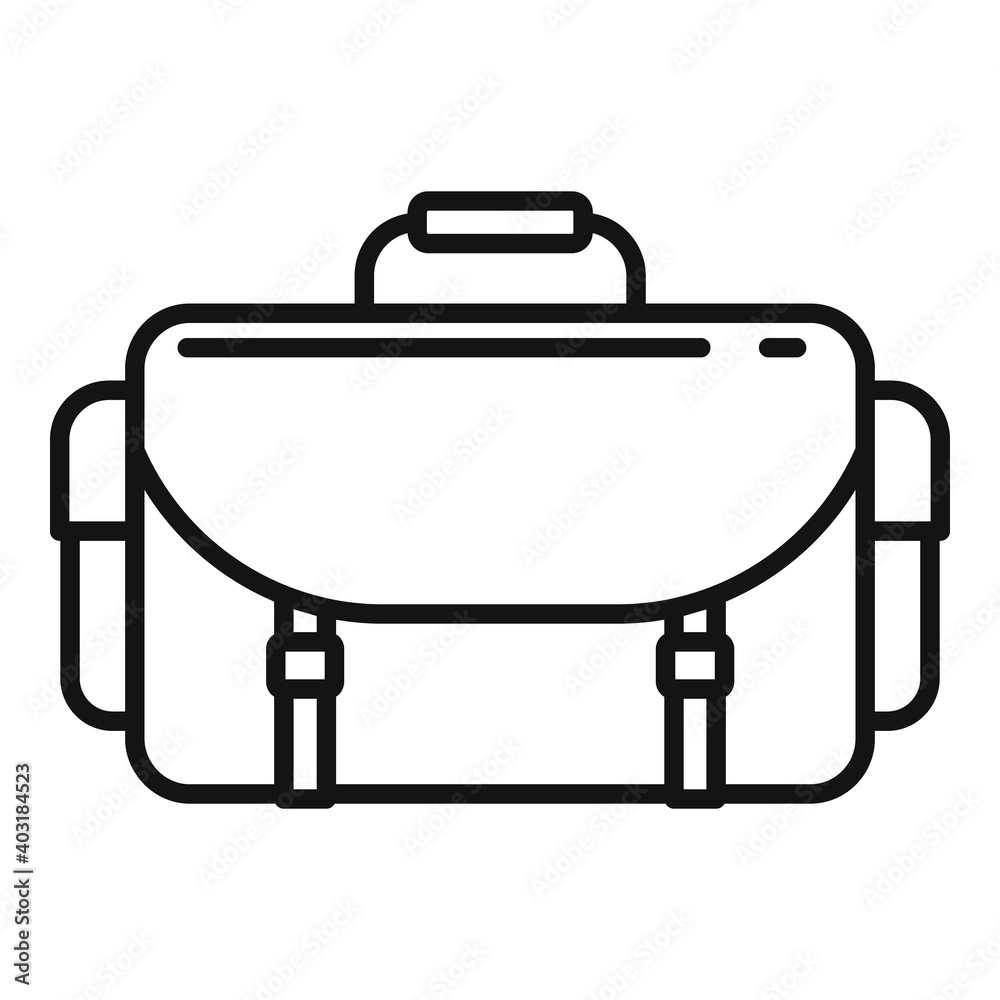 Video bag tools icon. Outline video bag tools vector icon for web design isolated on white background Video bag tools icon. Outline video bag tools vector icon for web design isolated on white background