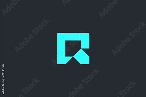 Minimal Modern Abstract Letter Q Dark Background Logo Template