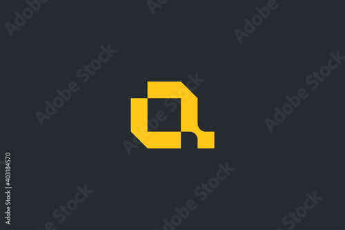 Minimal Modern Abstract Letter Q Dark Background Logo Template