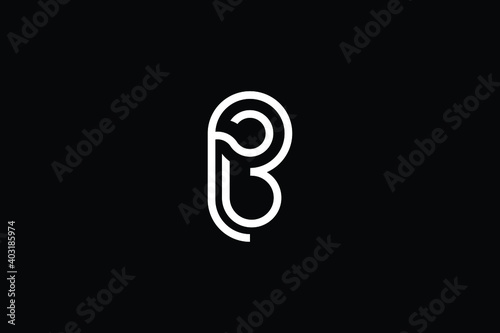 PB logo letter design on luxury background. BP logo monogram initials letter concept. PB icon logo design. BP elegant and Professional letter icon design on black background. B P PB BP
