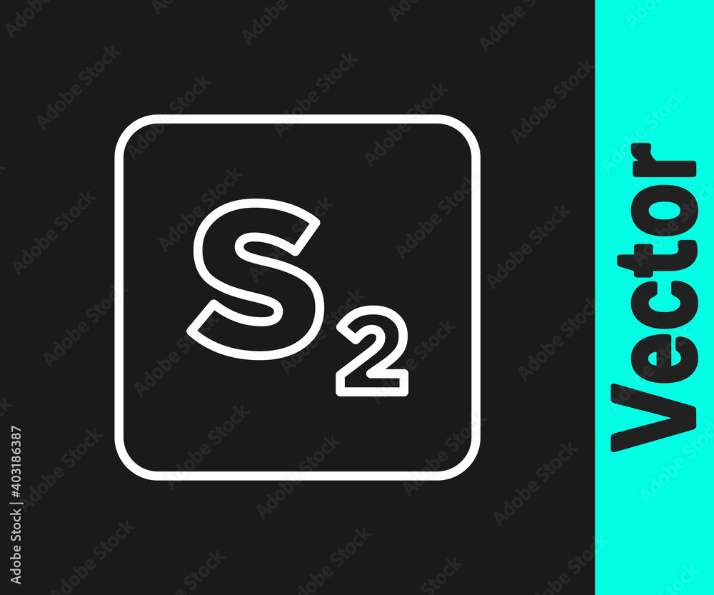 White line Bingo icon isolated on black background. Lottery tickets for american bingo game. Vector. White line Bingo icon isolated on black background. Lottery tickets for american bingo game. Vector.
