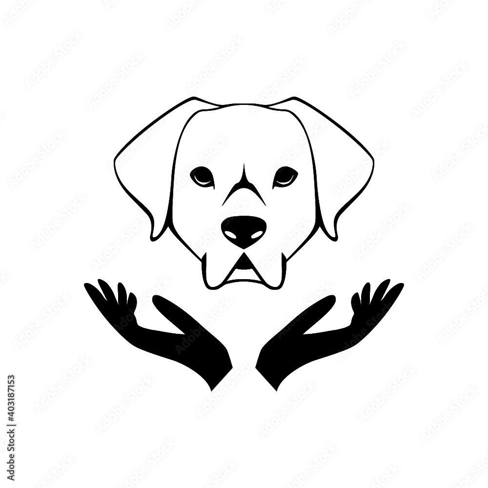 Dog care icon isolated on white background Dog care icon isolated on white background