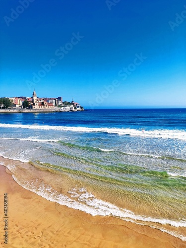 Playa de San Lorenzo Gijón, Asturias, España