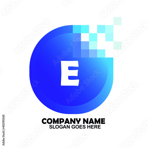 E Initial logo template vector © emre