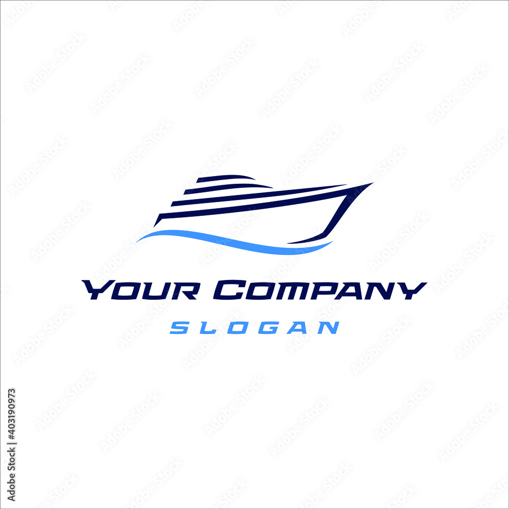 Yacht with sharp lines and luxurious design Yacht with sharp lines and luxurious design