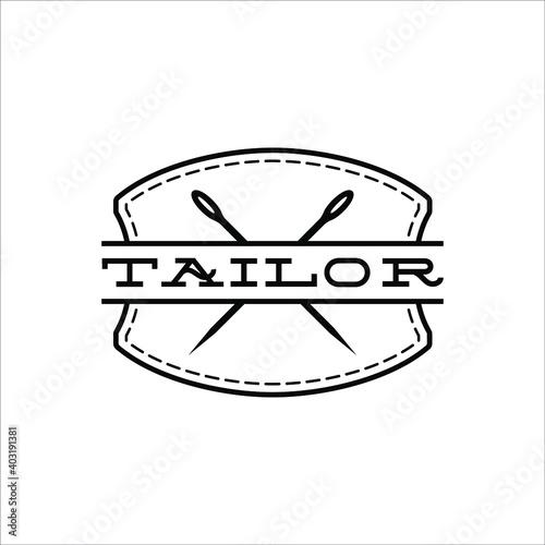 Tailor badge with elegant and classic design style