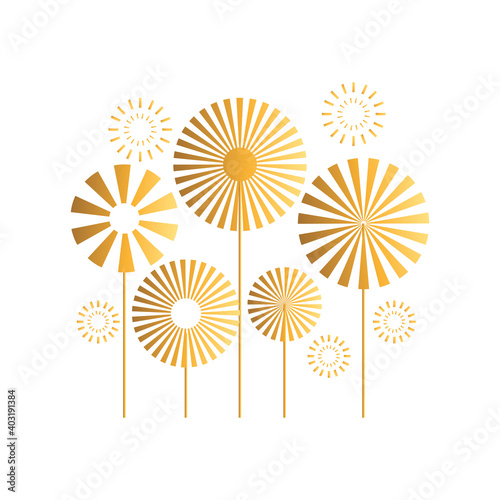 celebration fireworks explosions vector design