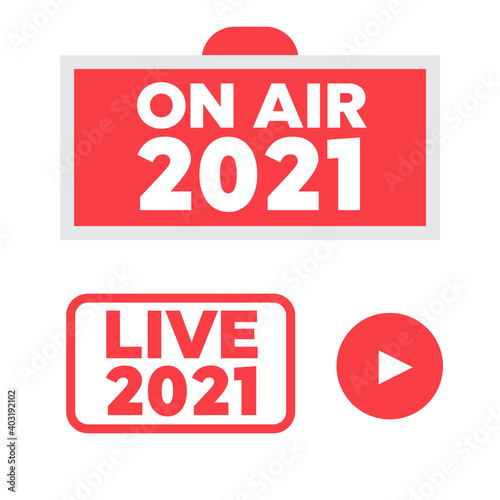 Live Streaming icon. Emblem for broadcasting or online tv stream