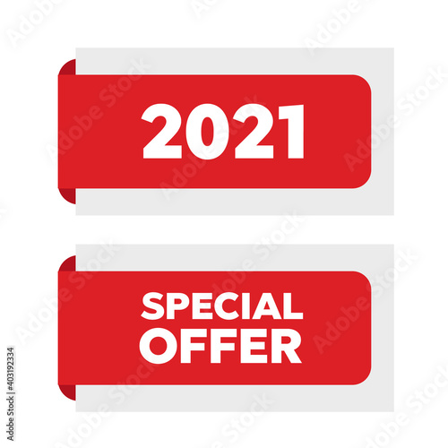 Banner special offer. Special Offer grunge red