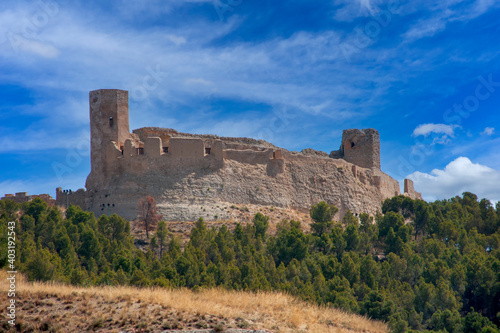Restos del antiguo castillo árabe de Ayud en el municipio de Calatayud provincia de Zaragoza photo