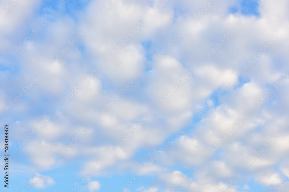 Beautiful blue sky background with fluffy cloud. Natural concept and abstract idea