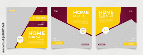 Real estate instagram social media post web banner