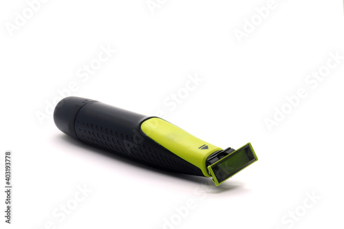 trimmer razor for cutting and shaving on a white background