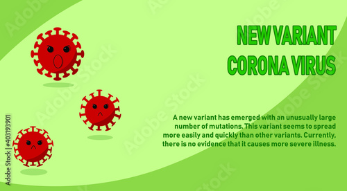 new variant corona virus covid 19 vector
