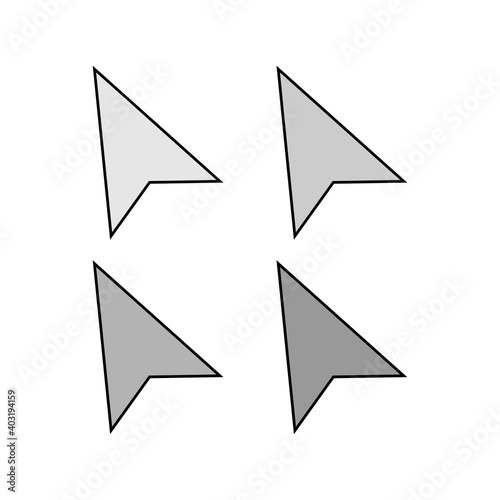 Mouse pointers, arrow hand. Vector