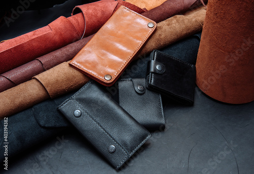Men's Black Leather Handmade Wallets