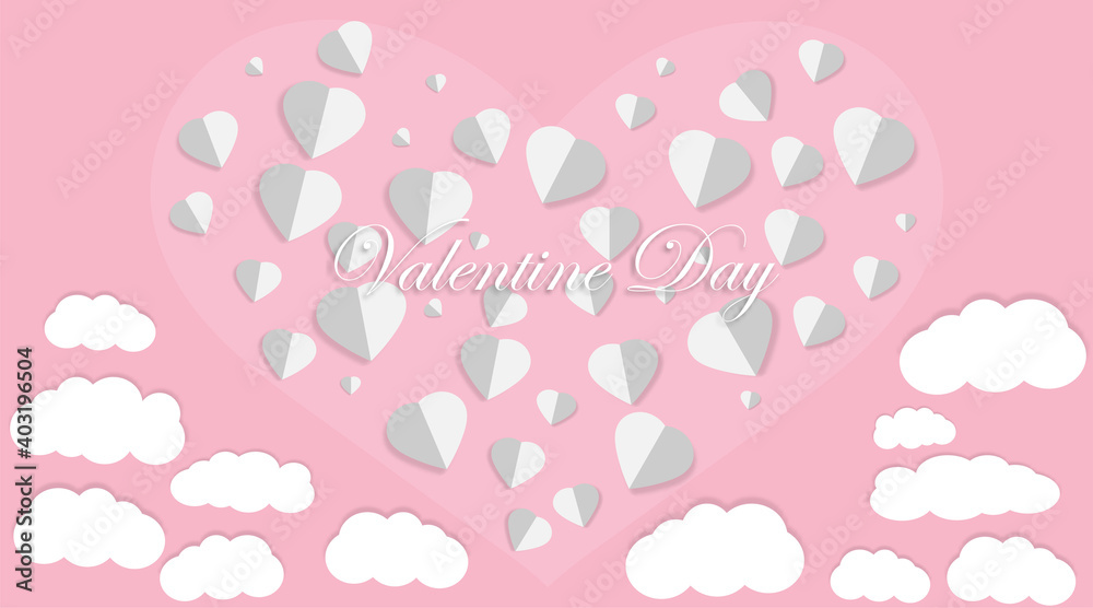 love vector design. valentine's day backgrounds . Paper cut style. Vector illustration