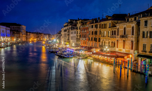The view from Rialto Bridge in Venice Italy  Mediterranean destination and landmark