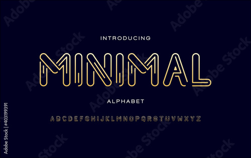 Line alphabet fonts. Typography for a design, poster, banner, etc. Vector element or template A to Z