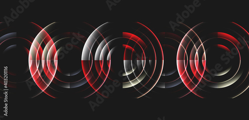 Abstract Vector geometric technology background with circle geometrical shapes. Digital innovation concept for your futuristic style for web banner, business or technology presentation.