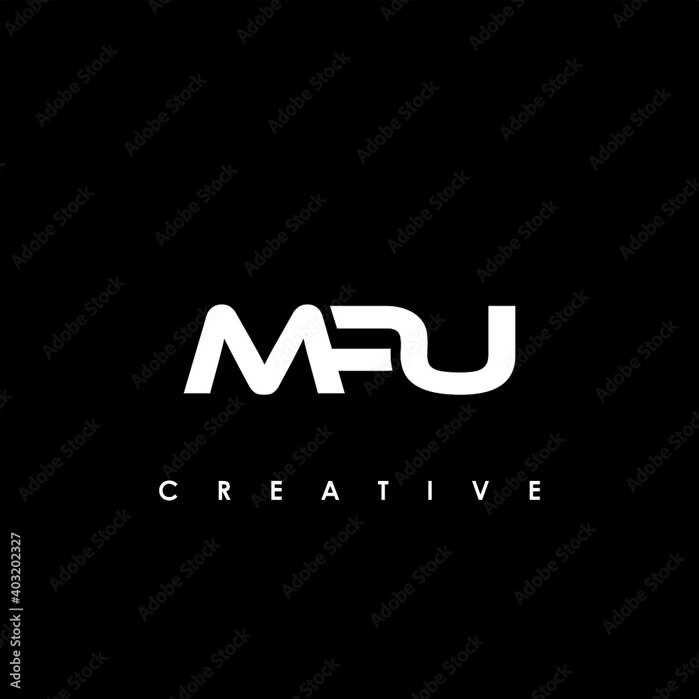 MPU Letter Initial Logo Design Template Vector Illustration