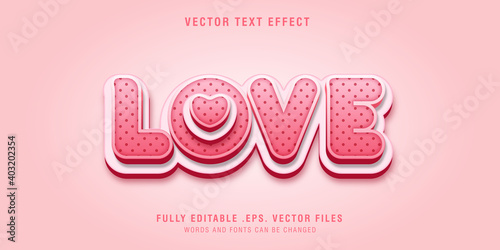 Love text style effect editable