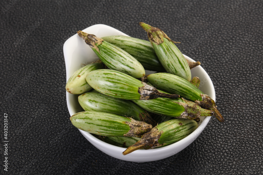Green asian eggplant