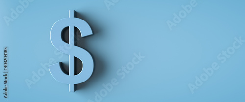 American dollar symbol poster. Copy space.