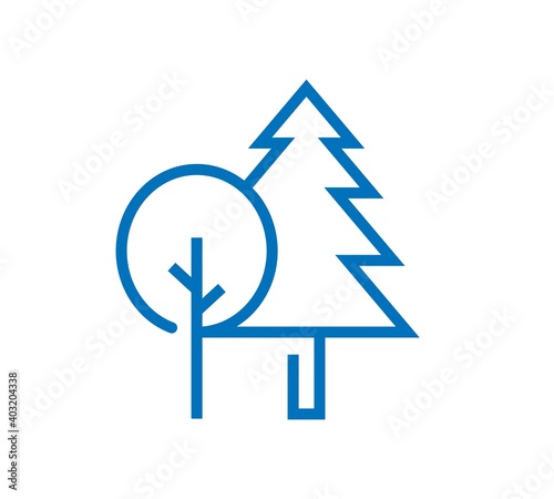 Tree line icon vector illustration