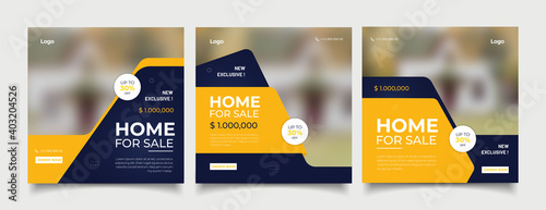 Real estate instagram social media post web banner